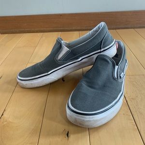 Charcoal vans slip ons